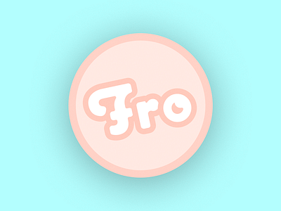 Fro - Vegan Frozen Yogurt brand branding circular logo froyo frozen yogurt logo playful vegan yogurt