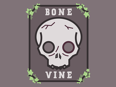 Bone Vine - Winery branding branding design emblem illustration label logo logos skull vine wine wine label wine labels winery