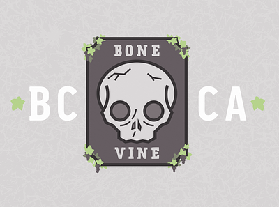 Bone Vine - Winery alchohol bc bone british columbia canada drink emblem label logo nature skull skull logo skulls vine vineyard wine wine branding wine label wine logo winery