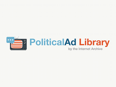 PoliticalAd Library america american flag internet archive library political ads politics television tv