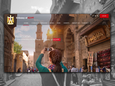 The Egyptian Embassy website app design egypt embassy ui ux website website design