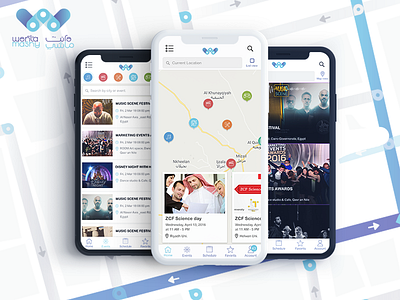 Wentamashy Events application event ios map ui ux