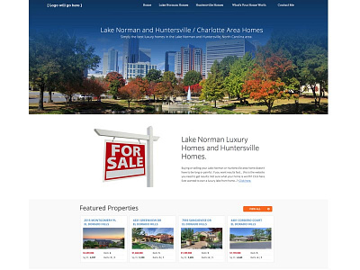 Lake Norman Homes Real Estate Website design idx real estate rets website