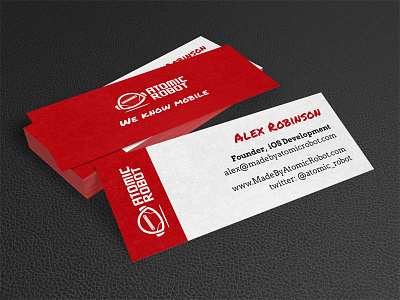 Atomic Robot Business Cards business cards freelance designer freelancer print design stationery