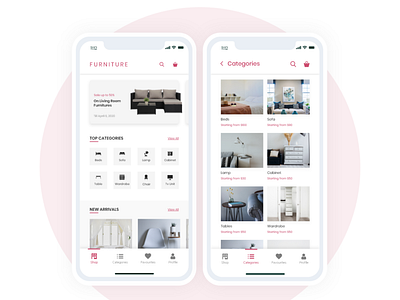 Furniture E-Commerce App UI/UX Design