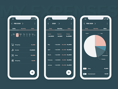 My Expenses App UI/UX Design expense manager expense tracker my expenses uidesign uiux