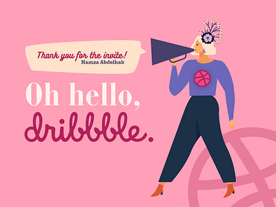 Oh hello, Dribbble! design graphic design graphic designer graphicdesign illustration vector