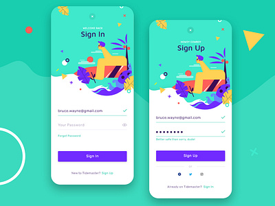 App Sign In / Sign Up Form