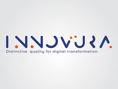 Innovura tech startup logo design