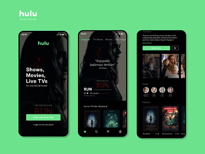 Hulu App Redesign Concept app hulu redesign ui