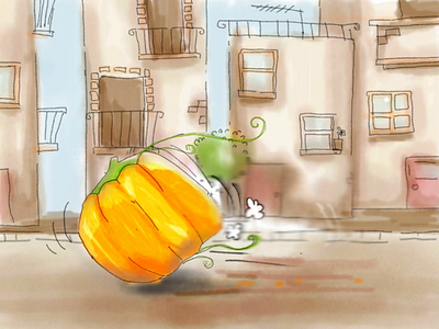 Rolling pumpkin