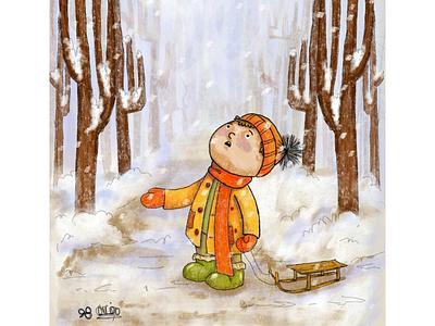 Winter digitalpainting illustrater illustration snow