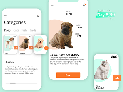 Pet Store App // Buy & Sell Pets app app design design minimal sketchapp ui ui design uiux ux