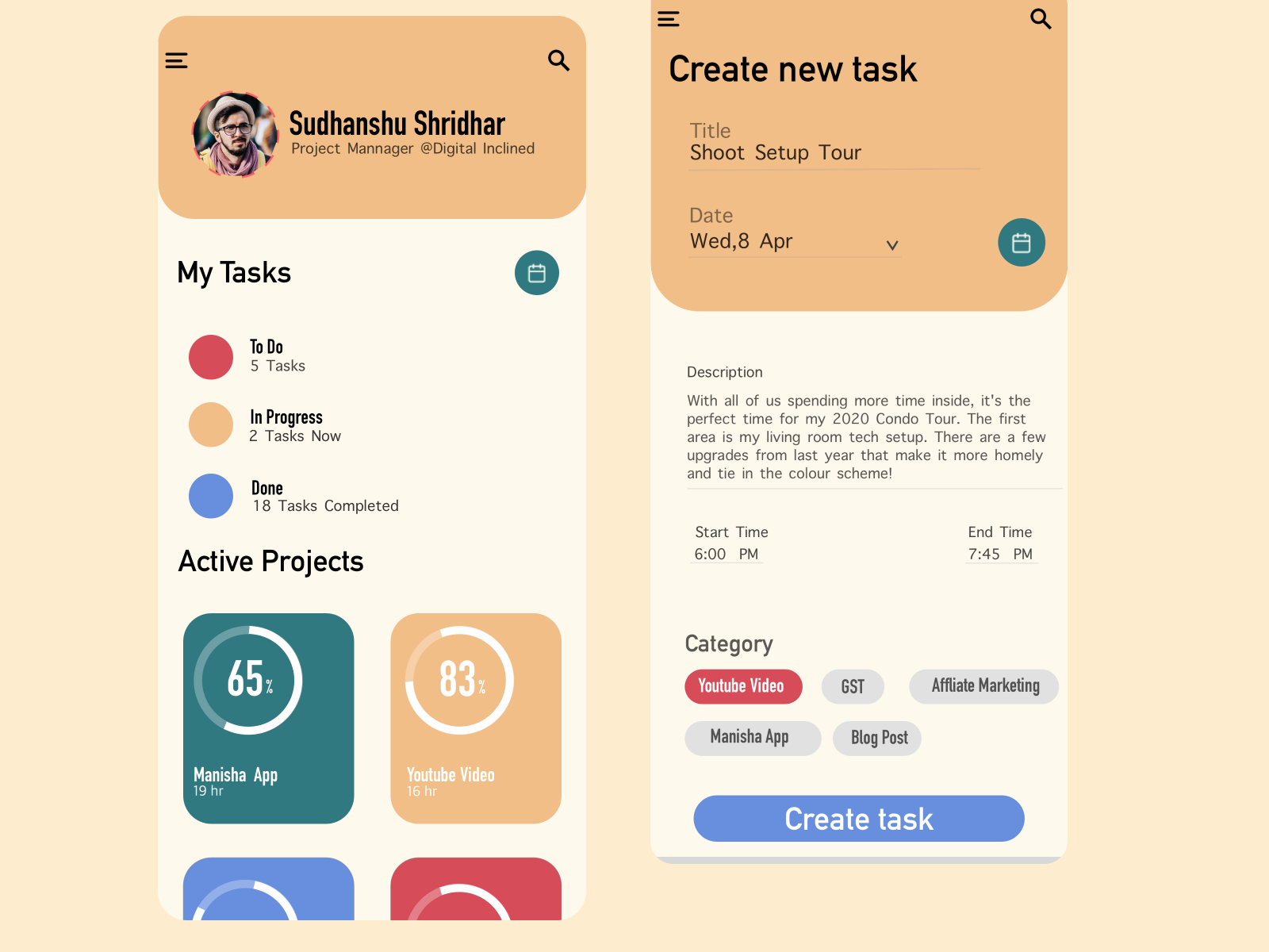 To Do List App UI by Sudhanshu Shridhar on Dribbble