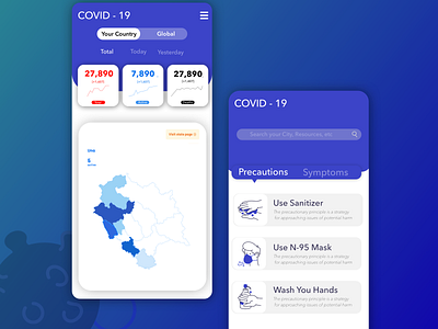 Conceptual Covid-19 app design! app app design branding design minimal sketch ui ui design uiux ux