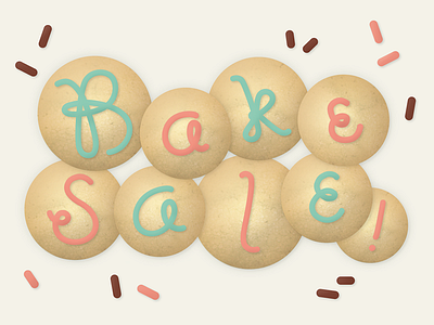 Bake Sale! lettering print work typography