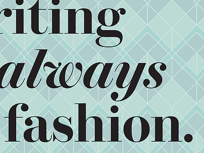 Always in fashion detail pattern print work typography