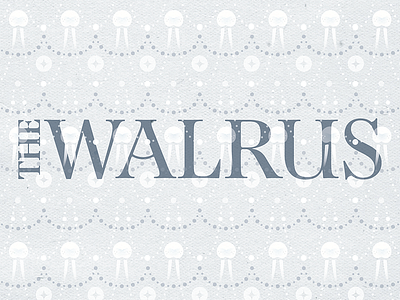 Walrus garland illustration pattern print work