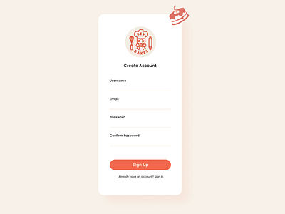 DailyUI001. Sign Up app bakery dailyui dailyui 001 design figma signin signup ui ux visual design visualdesign