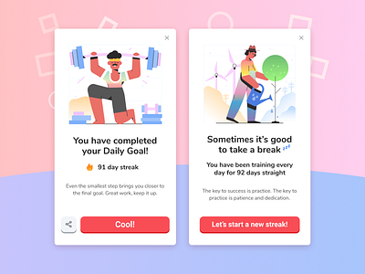 DailyUI #11 - Daily Progress Flash Screen 011 dailyui design illustration mobile ui