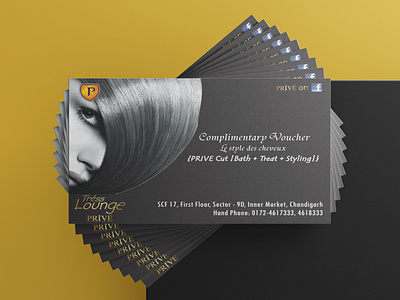 Complimentary Voucher design authentic branding concept businesscard conceptual design art graphics graphixon logo salon voucher design