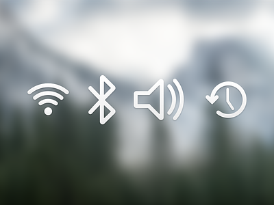 Yosemite toolbar icons
