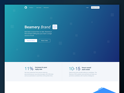 Brand Landing View beamery brand gradient landing page web