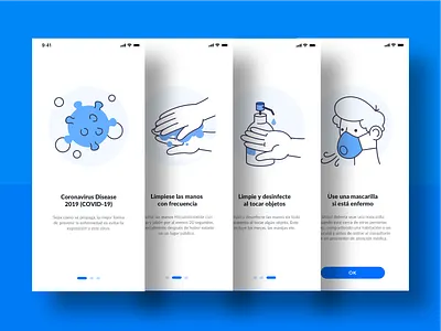 On-boarding Coronavirus (COVID-19) app covid covid 19 design designer modals on boarding onboarding onboarding illustration onboarding ui ui ux web website