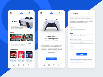 Playstation 5 User App app buy concept design fifa game gaming interface mobile nba new play playstation playstation5 ps4 ps5 shooter shop starwars store
