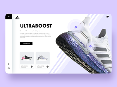 Adidas Ultraboost 20 add adidas adidas originals card checkout dashboad ecomerce interaction design landing nike one page product shoes shop sport store ui ux website