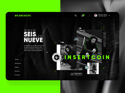 Seis Nueve Store coin design designer e commerce game illustraion illustration insert level next onepage photography street streetwear tipography ui urban userinterface ux website
