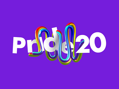 Happy Pride 20! 3d after effects animation brighton character animation color colors gay gaypride graphic heart illustration lettering letters lgtb motion pride rainbow unicorn