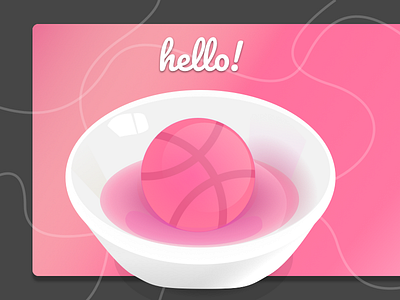 Hello art debut design dessert dribbble firstshot icon illustration logo vector