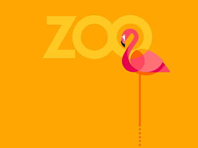 Flamingo animals illustrated bird illustration circles design flamingo geometric illustration illustrator pink poster poster design shapes vector vector illustration zoo