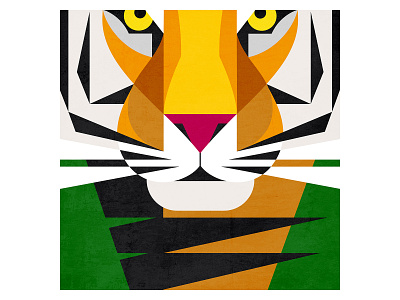 Tiger animals geometric illustration illustrator tiger vector vector illustration