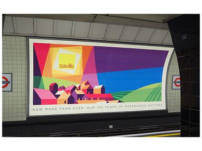 Savills Sunshine advertising branding colour design geometric illustration illustrator poster design urban vector vector illustration