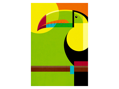 Toucan animal park bird birds colour geometric illustration illustrator poster poster design toucan vector illustration zoo
