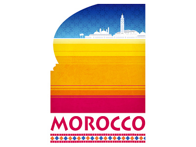 Morocco advertising casablanca illustration illustrator morocco pattern poster poster design travel poster vector illustration