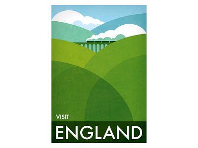 England advertising dales design england geometric illustration illustrator poster poster art poster design steam train travel poster vector vector illustration