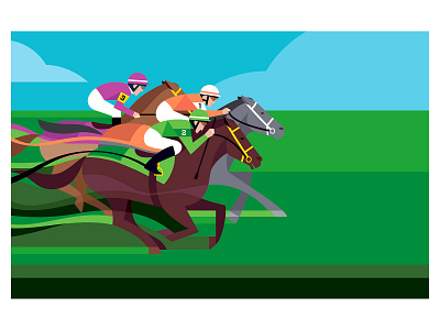 Racing colour design editorial illustration geometric graphic illustration horse racing horses illustration illustrator kiplingers movement race vector vector illustration