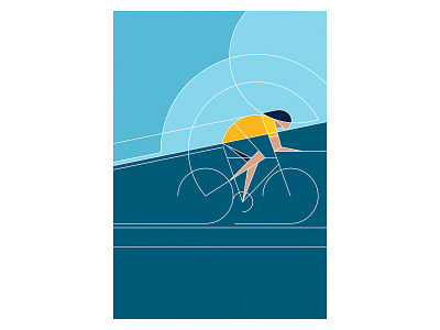 Cycling circles cycling cyclist design geometric illustration illustrator line art minimalist poster poster design vector vector illustration vectors