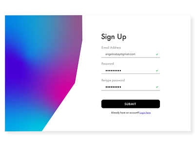 Daily UI 001 - Sign Up dailyui dailyuichallenge design graphic signup simple typography ui ux