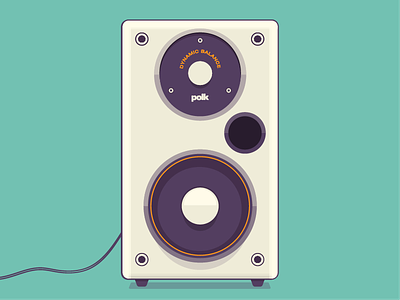 Polk Speaker audio illustration music sound speaker sub vector