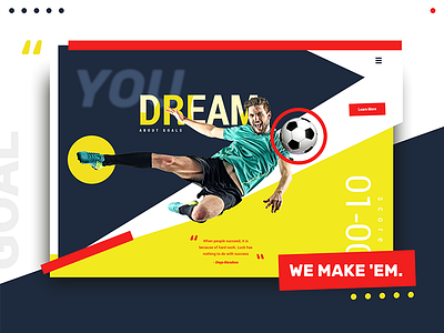 Goals ⚽️ action goal grid soccer sports ui web design