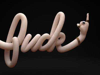 Fuck 3d c4d cgi illustration lettering typography