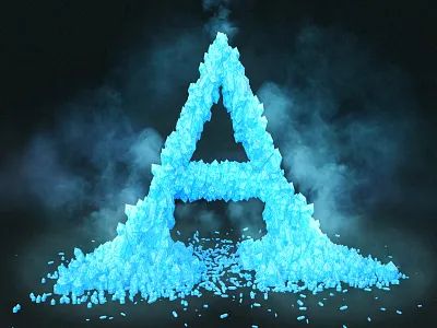 Blue Meth A 3d c4d cgi illustration lettering typography