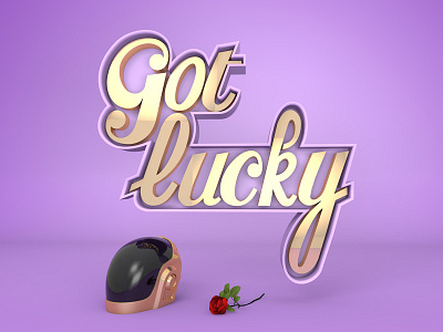 Got Lucky 3d c4d cgi illustration lettering typography