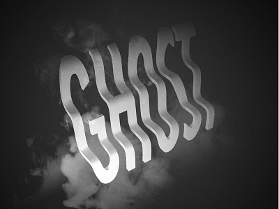Ghost 3d c4d cgi illustration lettering typography