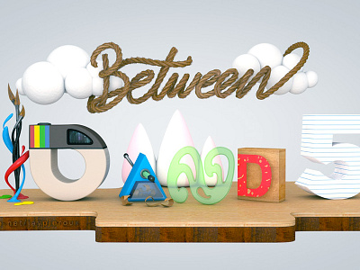 10and5 Cover 3d c4d cgi illustration lettering typography