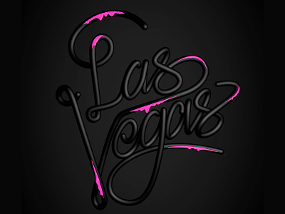 Las Vegas 3d c4d cgi illustration lettering show us your type typography